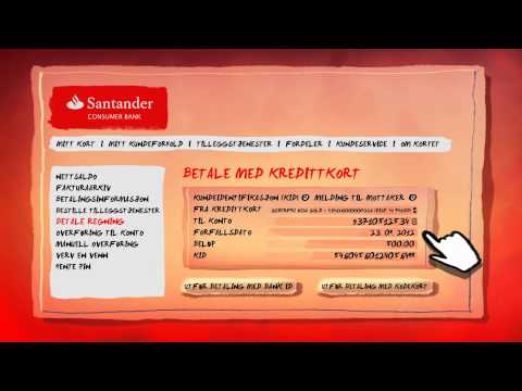 Santander Kort - Min Side - Betale Regning