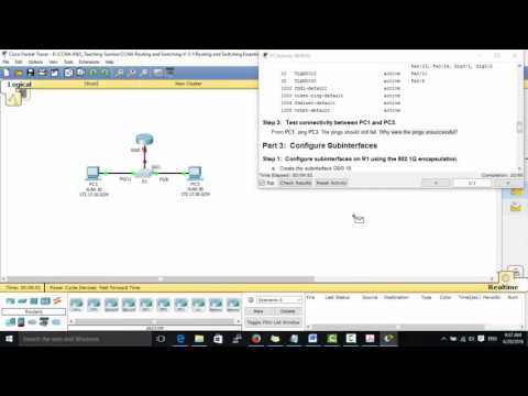 CCNA2-Chapter5-Configuring Router-on-a-Stick Inter-VLAN Routing