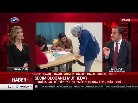 Genel Başkanımız Kadem Özbay, Sözcü Televizyonu`nda Gülinay Selçuk`un canlı yayın konuğu oldu ve Eğitim Mitingi ile ilgili açıklamalarda bulundu.18/05/2024 | EĞİTİM İŞ
