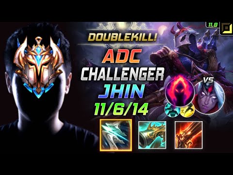 Challenger Jhin ADC vs Varus - 천상계 원딜 진 템트리 룬 돌풍 수확 ジン Джин 戏命师 燼 - LOL KR 11.9