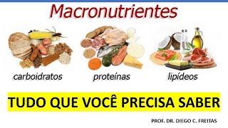 Macronutrientes: funções, necessidades, classificações e fontes.