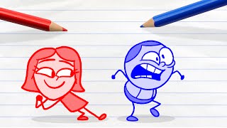 Pencilmation Compilation: Little Blue Man + Harry Potter & Cop