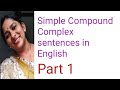 Simple Compound Complex In English Part 1