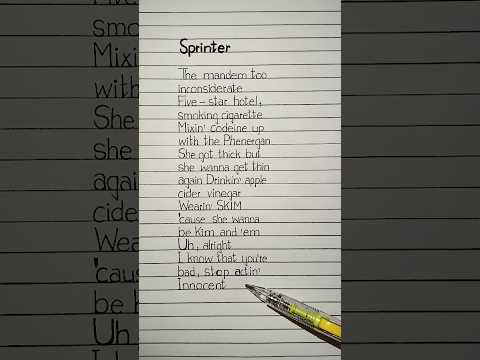 sprinter lyrics #sprinter #lyrics