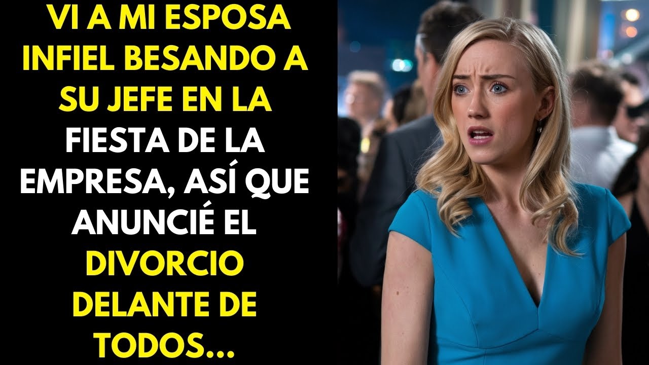 Vi a mi esposa infiel besando a su jefe en la fiesta de la empresa, así que anuncié el divorcio...