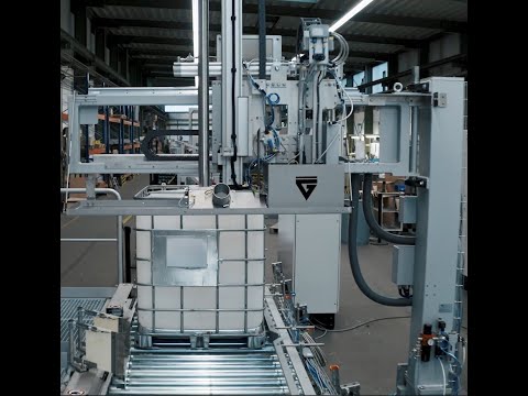 Greif-Velox A-DOS-C - die vollautomatische IBC-Abfüllanlage - the fully automatic IBC filling system