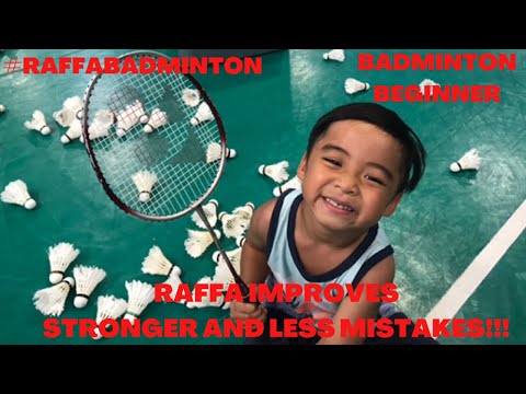 BADMINTON PRACTICE WITH COACH VIKI | RAFFA IMPROVES AND GETTING STRONG