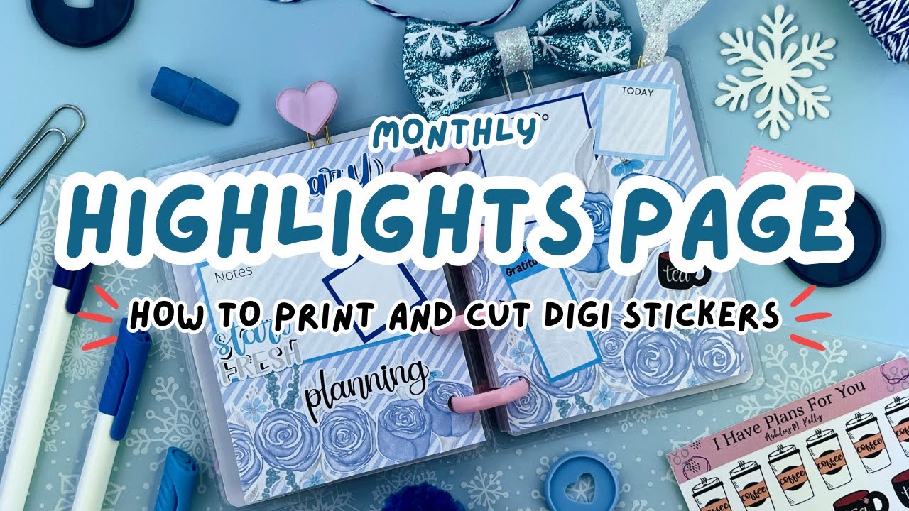 How to Print and Cut Online Pre-Made Digital Stickers | DIY Easy Decorative Planning Ideas