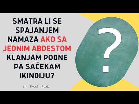 Smatra li se spajanjem namaza ako sa jednim abdestom klanjam podne pa sačekam ikindiju?