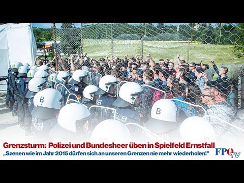 Border storm: Police and Federal Army practice emergency situations in Spielfeld