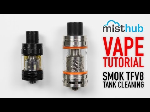 Part of a video titled How To Clean SMOK Alien TFV8 TFV12 Series Vape Tanks - YouTube