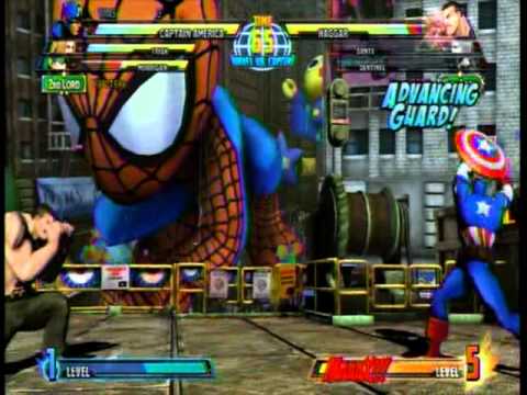 Captain America/Morrigan/Trish vs Dante/Sentinel/Haggar