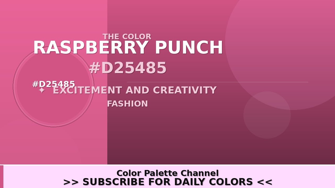 The Color Raspberry Punch (#D25485) — Color Psychology & Design