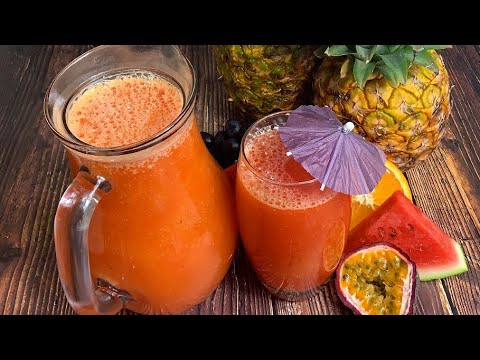 CARIBBEAN FRUIT PUNCH || NATURAL FRUIT JUICE RECIPES || TERRI-ANN’S KITCHEN