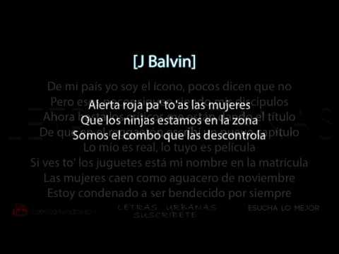 LETRA LYRIC Alerta Roja  Daddy Yankee,Nicky Jam,J Balvin,Arcangel,Cosculluela Y Varios Artistas