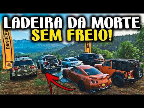 LADEIRA DA MORTE SEM FREIO - NEM ACREDITO NISSO! - FORZA HORIZON 4 GAMEPLAY