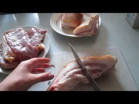 Как засолить сало для копчения. How to pickle bacon for smoking.
