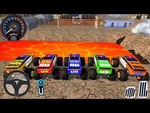 Juegos De Carros - Police Monster Trucks Impossible Driver #2 - Car Extreme Racing Android Gameplay