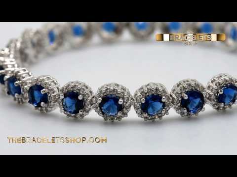 Sapphire blue 0.5 carat bracelet