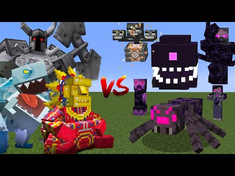 Wither Storm Mobs vs Mowzie's Mobs in Minecraft