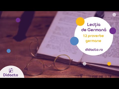 Învață Germană pentru Copii - Lecția 60 - 12 proverbe germane