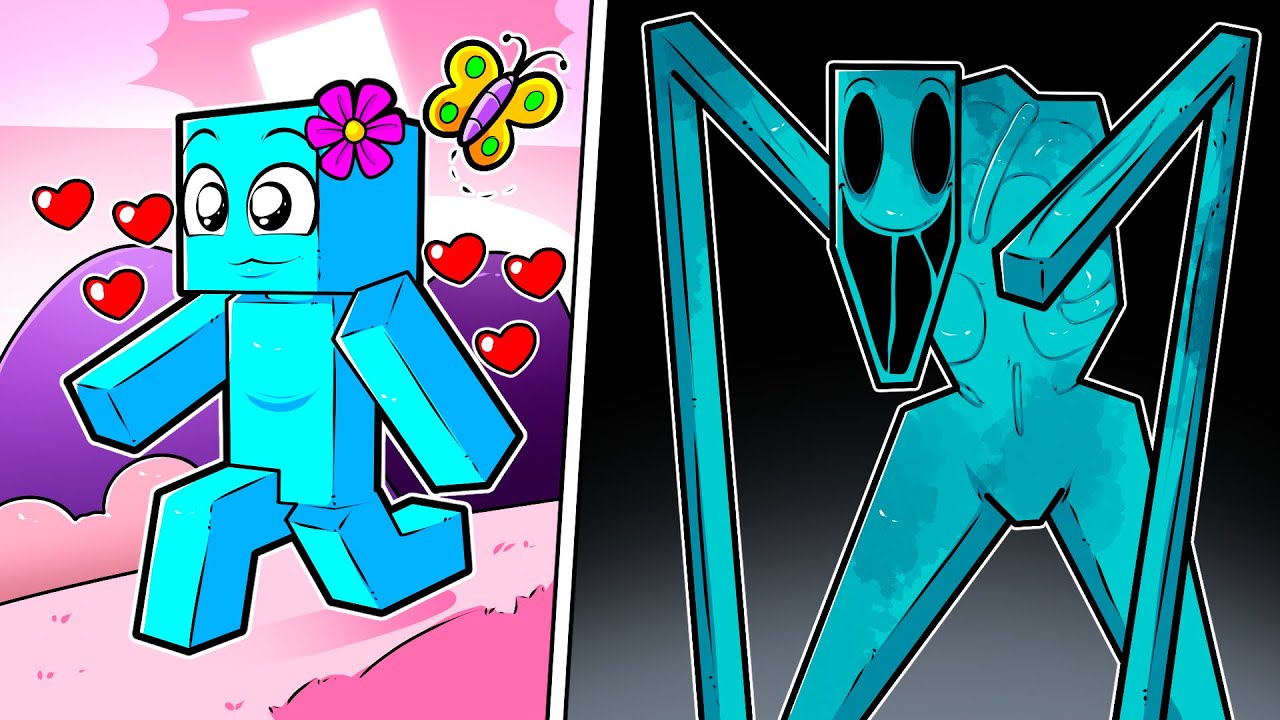 Transformei o Minecraft de Fofo a Assustador!