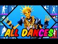 Fortnite Oro The Golden king All Dances Season 1-12 (Chapter 2, Season 2)