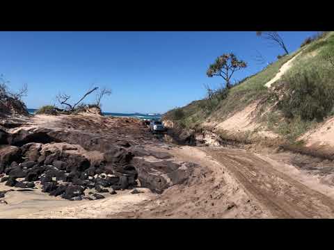 GWM Cannon X - 4x4 Fraser Island (K'gari) Nkgala rocks in a GWM Cannon X.