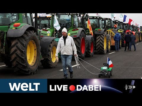 BITTERBÖSE BAUERN: Blockaden - Landwirte erhöhen Druck auf Regierung | WELT Live dabei