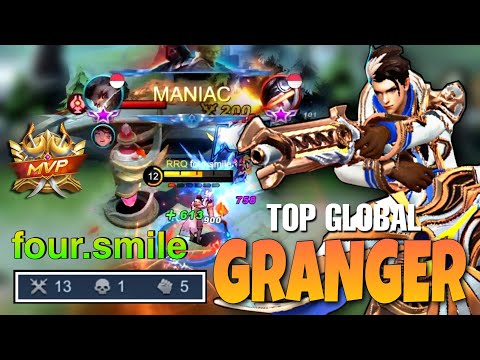MANIAC! Granger Perfect Gameplay [Top Global Granger Best Build 2021] By four.smile - Mobile Legends
