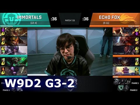 Echo Fox vs Immortals | Game 2 S7 NA LCS Summer 2017 Week 9 Day 2 | FOX vs IMT G2 W9D2