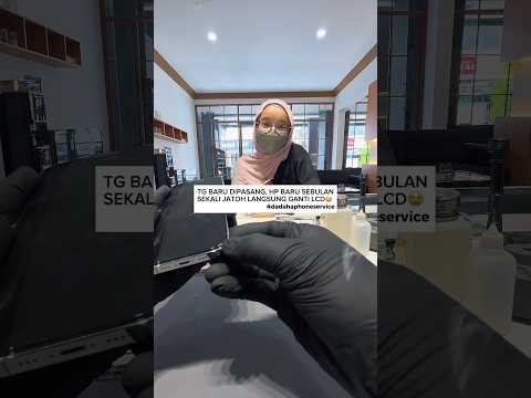 TG baru di pasang,HP baru beli sebulan, sekali jatoh langsung ganti LCD😭 #service #iphone #apple