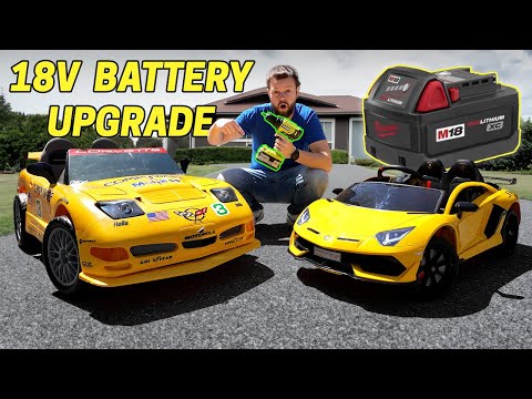 Power Wheels 12v to 18v Battery Upgrade for $15 = DOUBLE THE SPEED!