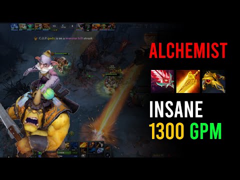 How to Get 1300 GPM on Alchemist Dota2 New Meta 2020 Full Game