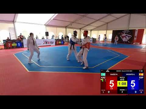 Adrian VICENTE (ESP) VS Nurbek GAZEZ (KAZ) - M-58 R32. 7th President's Cup Europe 2022