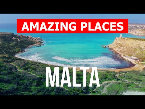 Malta country tour | Beaches, resorts, nature, cities | 4k video | Malta island from above