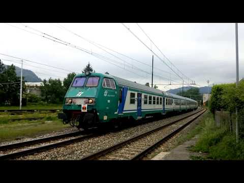 ARRIVO E PARTENZE DI TRENI REGIONALI A BORGO S.DALMAZZO (CN) 20 - 5 - 2018