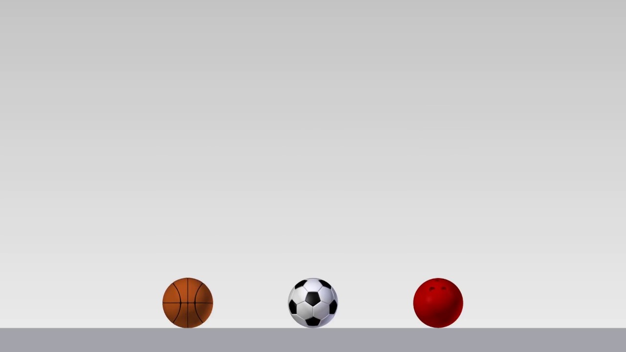 3 bouncing ball different weight Version 2