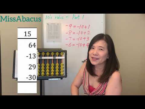 Abacus Mental Arithmetic Ep.7 - 10's rules : -9,-8,-7,-6