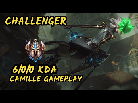 Kingen (CAMILLE) vs  GANGPLANK - 6/0/0 KDA TOP CHALLENGER GAMEPLAY - KR