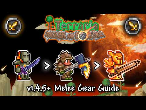 Terraria 1.4.5 Melee Gear Progression Guide (Bigger and Boulder Update)