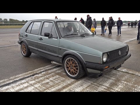 Volkswagen Golf 2 VR6 Turbo (700HP) REVS & FLAMES!