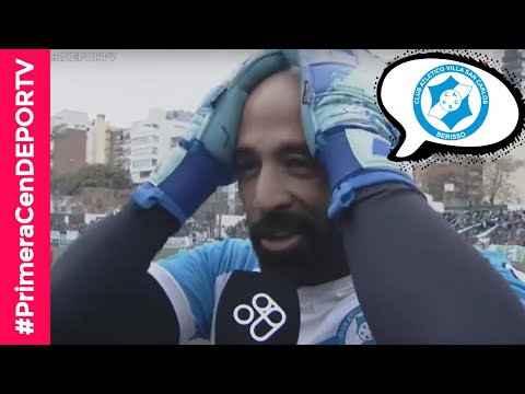 Nicolás Tauber (Villa San Carlos) emocionado tras el 1-0 ante Excursionistas - Ascenso a la B Metro