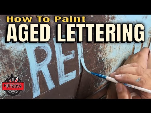 How To paint Distressed Lettering, Plus Gold Leafing Tips