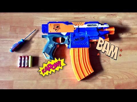 [TUTORIAL] How to power up your Nerf Modulus Stryfe in 4 mins / easy voltage modification