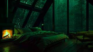 Sótão Aconchegante com Lareira | Chuva na Floresta Tropical para Dormir em Paz a Noite Toda