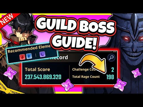 198 RAGE! GUILD BOSS GUIDE! FIRE/DARK UPDATED! HUNTERS / STATS / ARTIFACTS! [Solo Leveling: Arise]