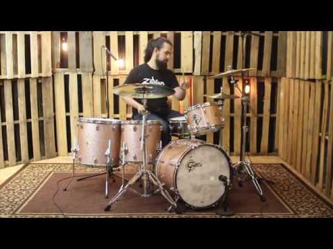 Gretsch USA Custom Vintage Champagne Sparkle Drum Set - 20,12,14,16