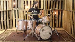 Video thumbnail for Gretsch USA Custom Vintage Champagne Sparkle Drum Set - 20,12,14,16 by The Drum Shop - Portland, Maine
