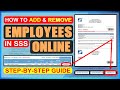 HOW TO ADD AND REMOVE EMPLOYEE IN SSS ONLINE EMPLOYER